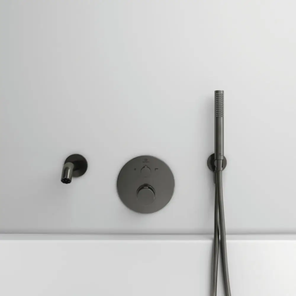 IS-Badethermostat-UP-Ceratherm-T100-Bausatz-2-Rosette-d163mm-Magnetic-Grey-A5814A5 gallery number 5